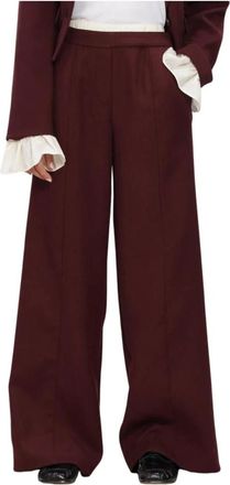 Harper & Yve Lilian-Pa Wijde Broek - Dames - Broeken - Rood - Maat: M Viscose