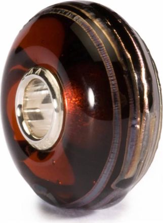Trollbeads Womens Golden Thread Glass Bead Charrm In Brown