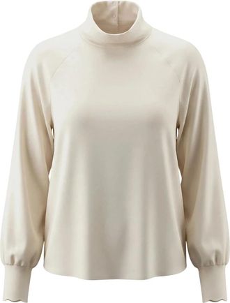 Zero &deg;C Blouse met opstaande kraag - Dames - Blouses & Shirts - Beige - Maat: L