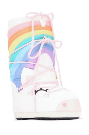 Moon Boot Boys Mb Icon Unicorn Whitemulticolor Nylon - Sole: Rubber Stivali / Boot