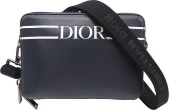 Dior Navy Leather Shoulder Bag (Pre-Owned)