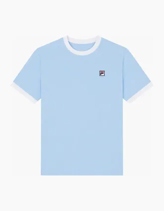 Fila Mens Fila Marconi T-Shirt Frozen Fjord/White - Blue - Size: 44
