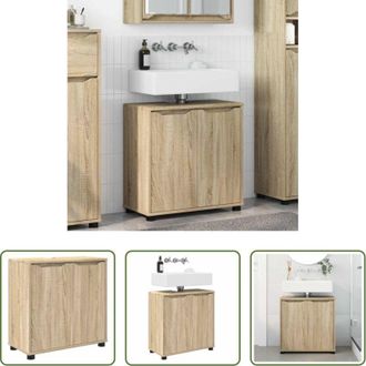 vidaXL vidaXL Armadio in legno - Mobile per lavabo da bagno Rovere Sonoma 60 x 30 x 60 cm