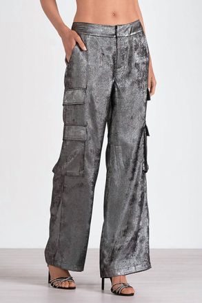 Elan Cargo Dress Pants In Silver