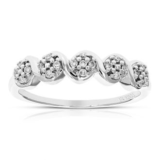 Vir Jewels 1/8 cttw Lab Grown Diamond Wedding Band in Sterling Silver For Women