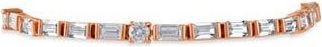 Kenneth Jay Lane Baguette & Round Cubic Zirconia Tennis Bracelet in Clear-Rose Gold at Nordstrom Rack