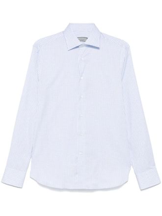 Canali gingham check shirt - Blue