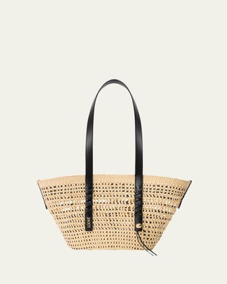 Loewe x Paulas Ibiza Braid Medium Woven Basket Tote Bag