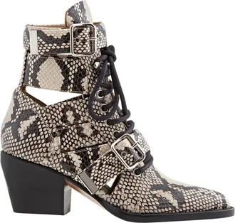 Chloé Ladies Python Boots In Grey, Brand Size 35 (US Size 5)