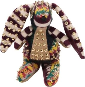 Burberry Pre-owned Accessories, female, Multicolor, Size: ONE SIZE Pre-owned Canvas Keyring