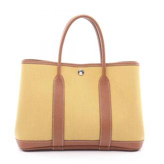 Herm&egrave;s Beige Brown Negonda Leather Tote Bag (Pre-Owned)