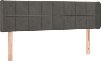 vidaXL Cabecero Con Led De Terciopelo Gris Oscuro 147x16x78/88 Cm Vidaxl