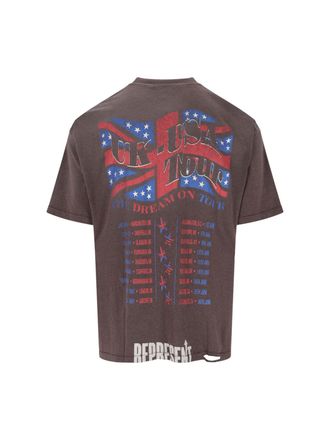 Represent Mens T-Shirts And Polos Brown Cotton