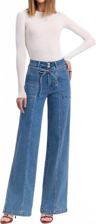 Flying Monkey Tie Waist Jeans In Lush Life