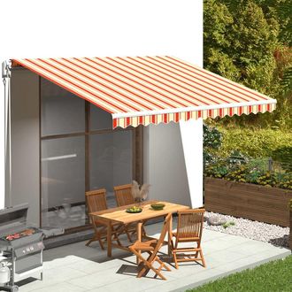 vidaXL Tela De Repuesto Para Toldo Amarillo Y Naranja 4,5x3 M Vidaxl