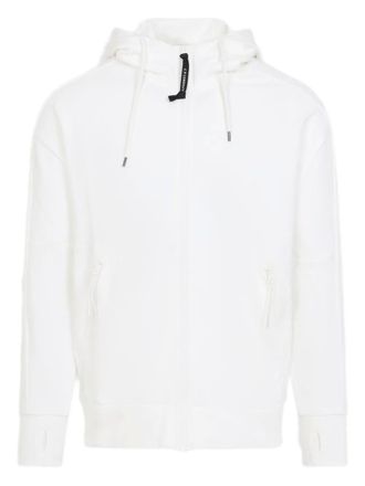 C.P. Company goggle-detail zip-up hoodie - men - Cotton - S - White