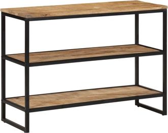 vidaXL Mesa consola madera maciza de mango rugosa 100x35x70 cm vidaXL