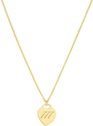 Set & Stones Alice Angel Numbers Necklace in Gold /777 at Nordstrom, Size 18