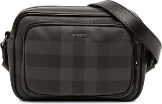 Burberry 2018-2024 Coated Canvas Check Paddy Bag crossbody bag - Grigio