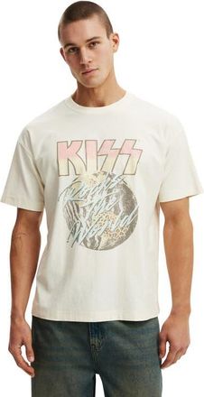 Cotton On Mens Box Fit Premium Music T-Shirt in Creampuff Kiss - Rocks The at Nordstrom, Size Xx-Large