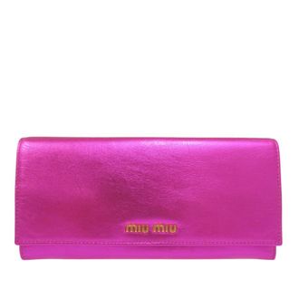 Miu Miu Pre-owned Miu Miu Metallic Leather Long Wallet Ladies EZ0QOA8I4RHFIYFN