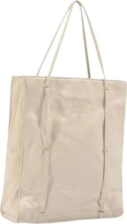 Prada Pre-owned Tote Bags, female, Beige, Size: ONE SIZE Pre-owned Vintage Tote Bag