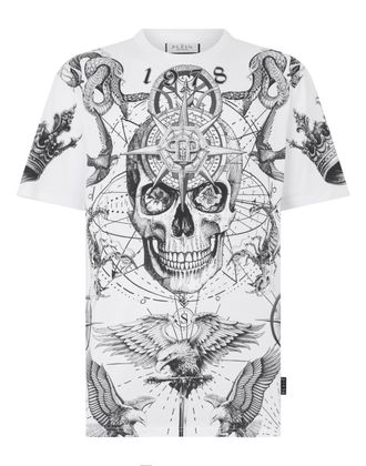 Philipp Plein Round Neck T-Shirt Tattoo