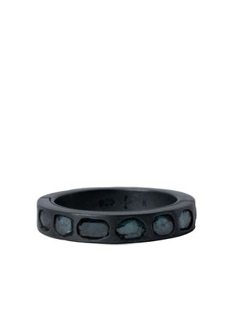 Parts Of Four Anello Sistema con diamante blu - Argento