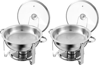 OEM Fuente Para Servir, Capacidad De 4,5 L, Fabricada En Acero Inoxidable Y Vidrio, Color Plata