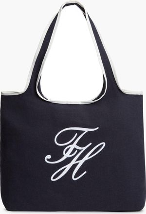 Tommy Hilfiger Womens TH Summer Tote in Dark Blue Cotton - One Size