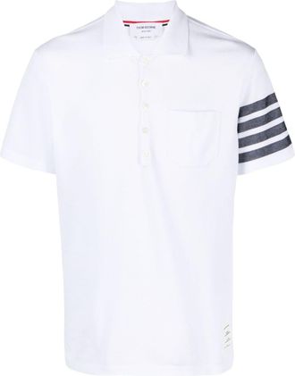 Thom Browne 4-Bar cotton polo shirt - men - Cotton - 1 - White