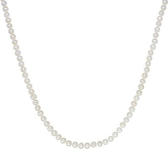 Valero Pearls Womens Fresh Water Cultured Pearl Necklace - White - One Size