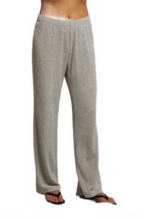 perfectwhitetee Katie Loop Terry Pants In Heather Grey