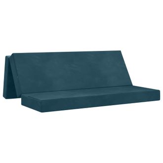 vidaXL Sof&aacute; Cama Plegable 200 X 67 X 45 Cm Azul Vidaxl