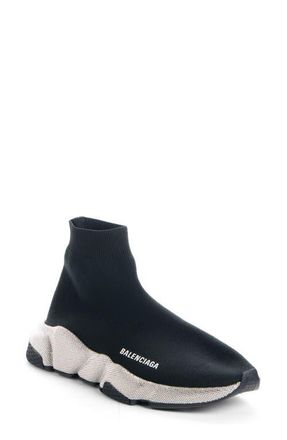 Balenciaga Strass Speed 2.0 Sneaker in Black/Crystal at Nordstrom, Size 10Us