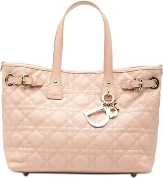 Dior Pre-owned Dior Medium Coated Canvas Cannage Panarea Tote Ladies 96MAQ9C92A0BOD5D