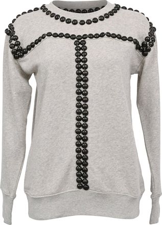 Isabel Marant Scotty Studded Sweatshirt in Grey Cotton