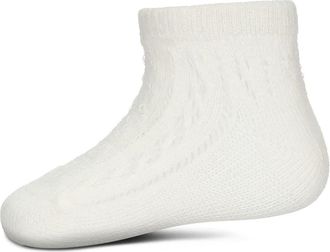 MeMoi Pelerine Anklet Socks in Winter White at Nordstrom, Size 6-12M