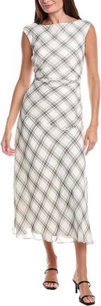Rene Ruiz Drop Shoulder Draped Printed Knit Flare Dress
