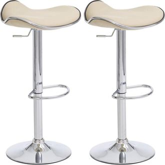 Clp Set 2 sgabelli Shanghai in similpelle crema