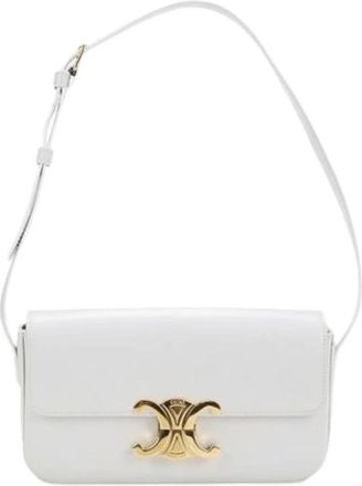 Celine Pre-owned Shoulder Bags, female, White, Size: ONE SIZE Pre-owned Vintage Shoulder Bag