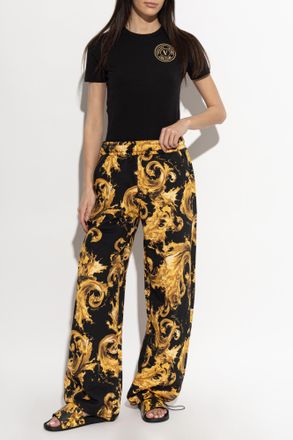 Versace Jeans Couture Sweatpants With Straight Legs, Womens, Black