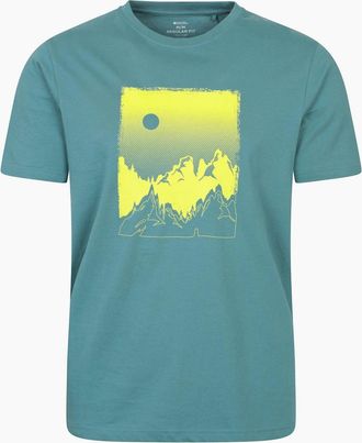 Mountain Warehouse Mens Mountain Warehouse Mens Sunrise Organic T-Shirt - Blue - Size: 38