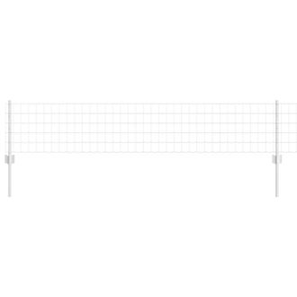 Berkfield Home Durable Euro Fence with 11 U Posts Silver 0, 4x25 m Steel