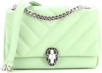 Bulgari Serpenti Cabochon Shoulder Bag Diagonal Quilted Leather Small