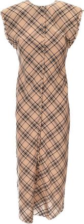 Ami Robe Longue Avec Details Bords Francs