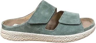 Hartjes Groove Slippers - Dames - Sandalen - Groen - 37 EU - Leer - Schoenen