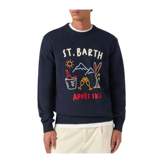 Saint Barth Jersey de punto Heron con cuello redondo - Knitwear - Hombre - Azul - XL