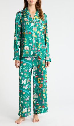 Karen Mabon Paris Classic Pajamas in Green at Nordstrom, Size X-Large