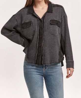 Dear John Denim Foster Thermal Shirt Jacket In Black